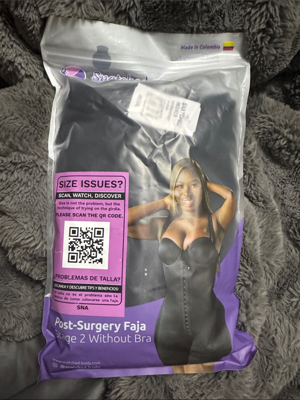 Snatched  body Post-Surgery Faja - Black without bra